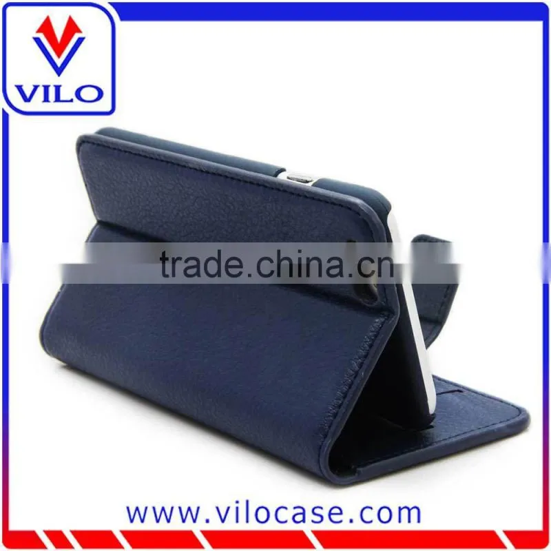 Flip leather phone case with magnetic fastener for iphone 6