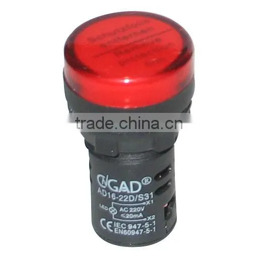 CNGAD 5 colors 220V LED panel lamp (pilot light,led signal lamp)(GD16-22DS)