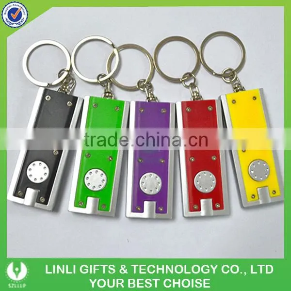 Led Flashlight Plastic Souvenir Keychain