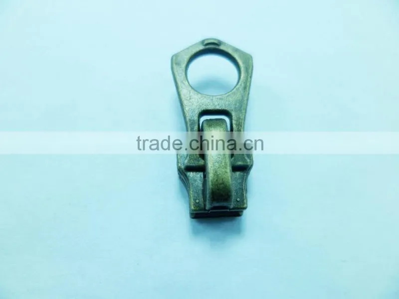 5# metal zipper locking zipper slider customers' puller plated cooper zipper slider jacket zipper slider