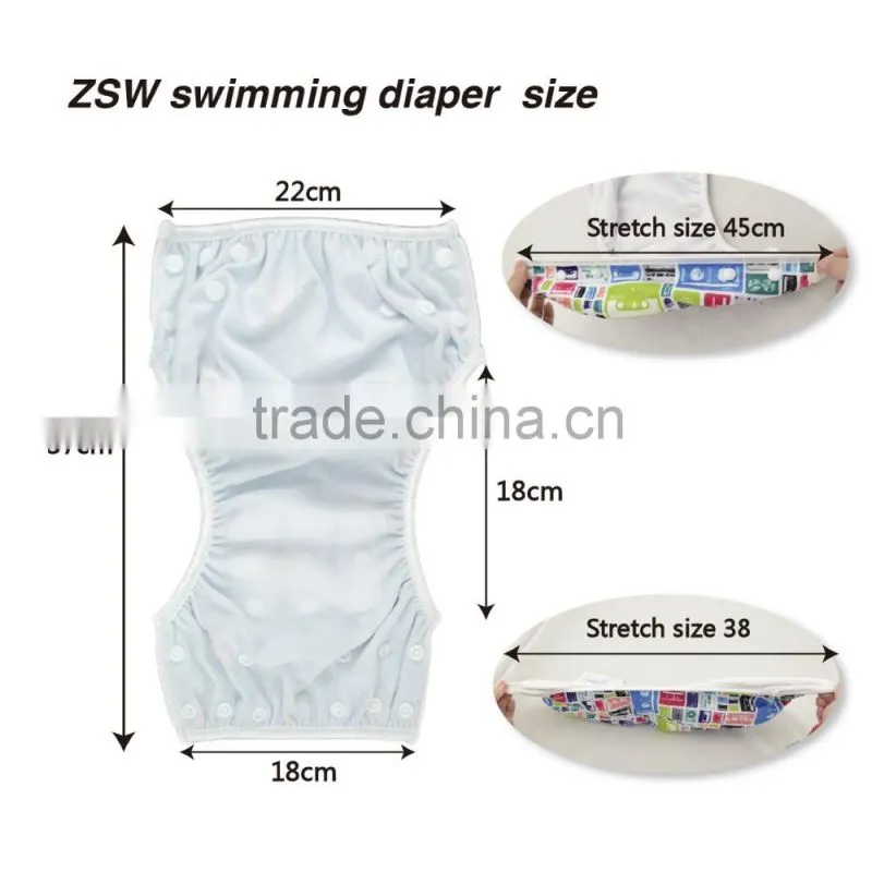 2016 Newest Alva Washable One Size Swimming Diapers for Baby Swim Pants
