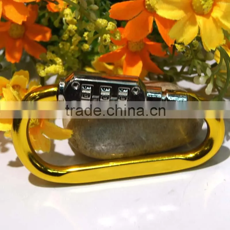 Production of aluminum zinc alloy password locks for locking three password mountaineering buckle lock