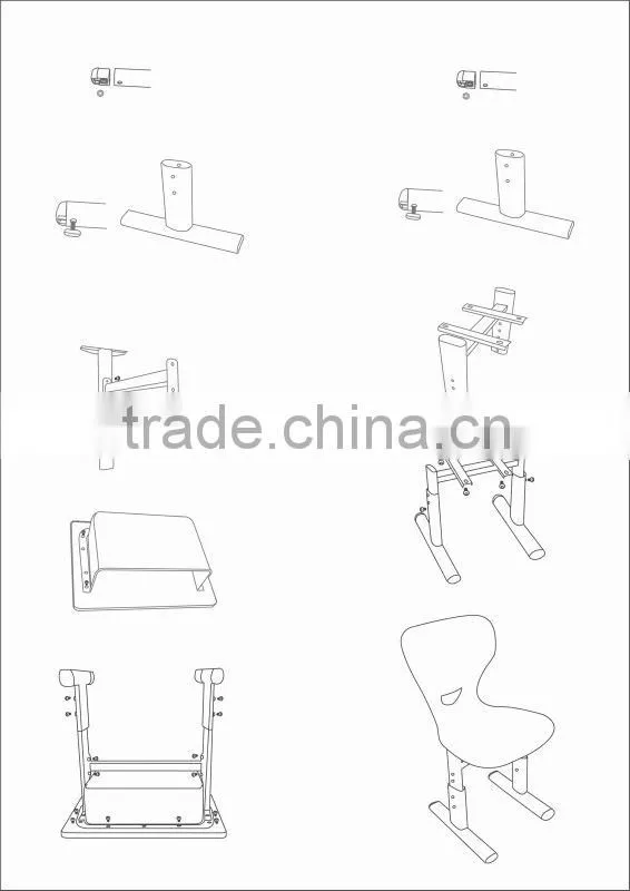 Middle school desk and chair KT-103+202