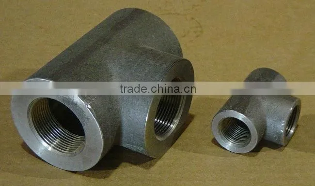 NPT forged carbon steel tee 3000#