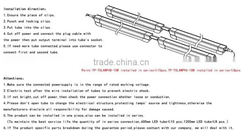 3 years warranty high lumens LED lighting clear/milky 18w t8 integrated led tube