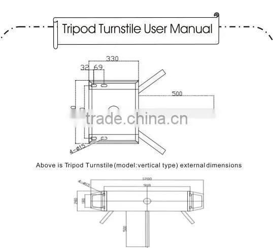 KO-KW301 Access Control System Tripod Turnstile