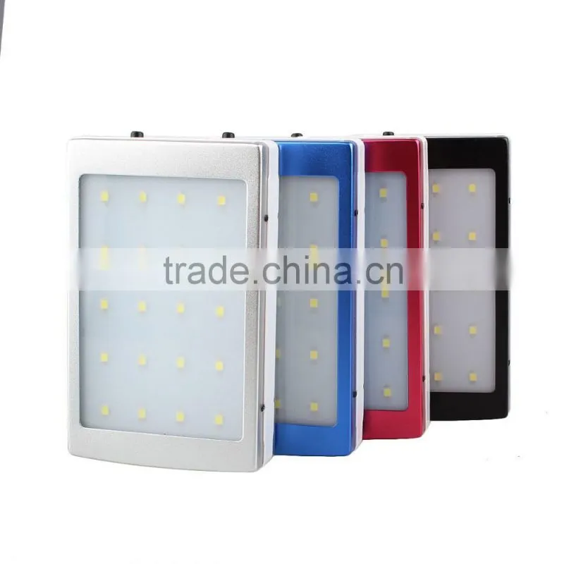 50000mAh Solar Panel Power Bank External Charger Battery Cell Phone Black 2USB