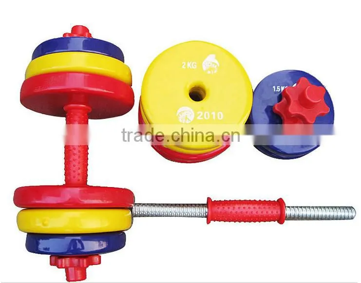 colorful rubber dumbbell