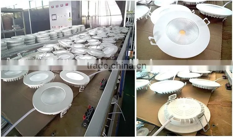 2016 AC180-265V COB led panel down light 80lm/W Ra>80 8w/12w/15w