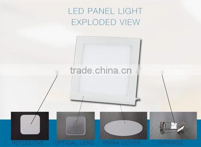 3W LED Panel Light Flat Square Shape SMD2835 15PCS 185LM 3W Panel Light