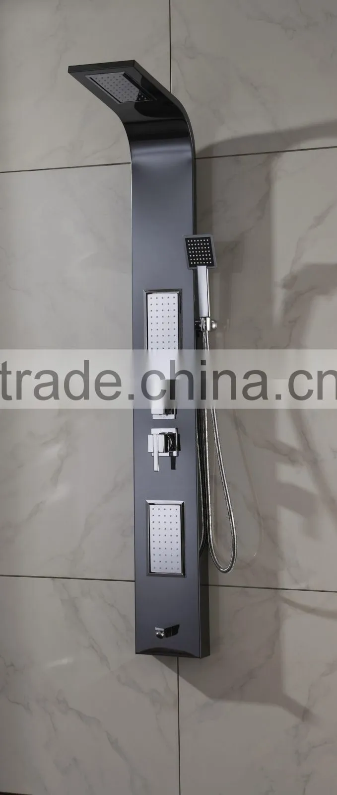s.s black shower panel with massage Y-072
