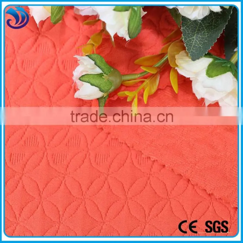 hot sale polyester spandex jacquard fabric for ladies garment