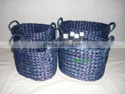 2015 New Product Water Hyacinth Hamper for Home Decoration and Furniture