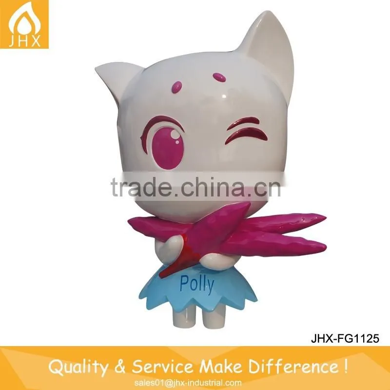 High Quality Shopping Mall Decor Abstract Fiberglass Woman Sculpture