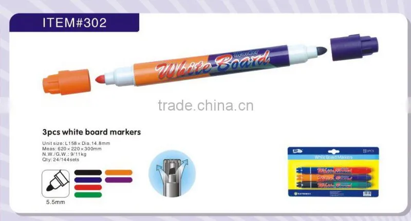 2 in 1 double tip White board marker item 302