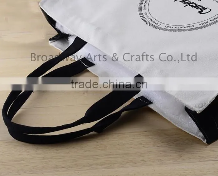 Top quality waxed canvas shoulder tote bag leather handle