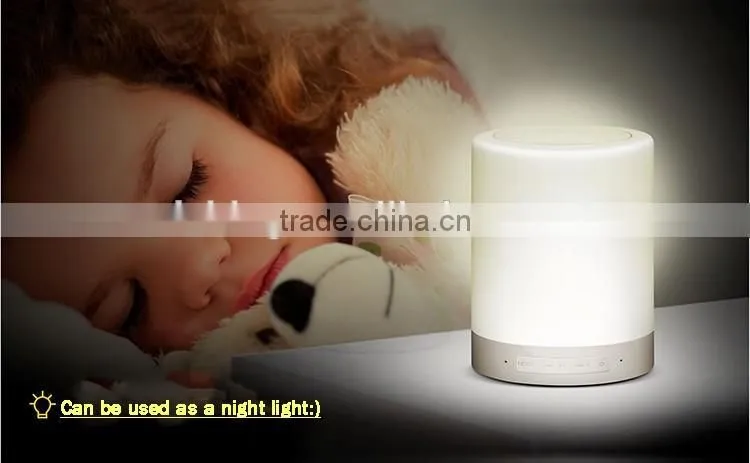 Rechargeable touch sensor LED color changing table lamp with blue tooth2272