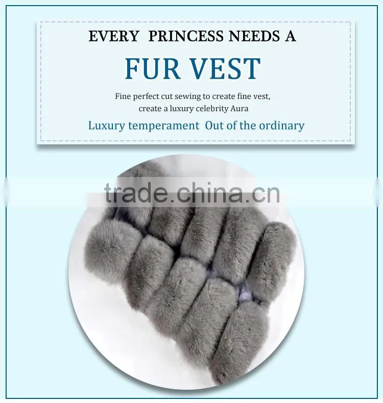 women faux fur vest , high soft grey faux fur vest clothing