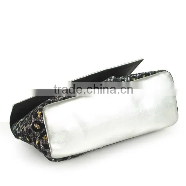 polyester glitter with flap cosmetic bag