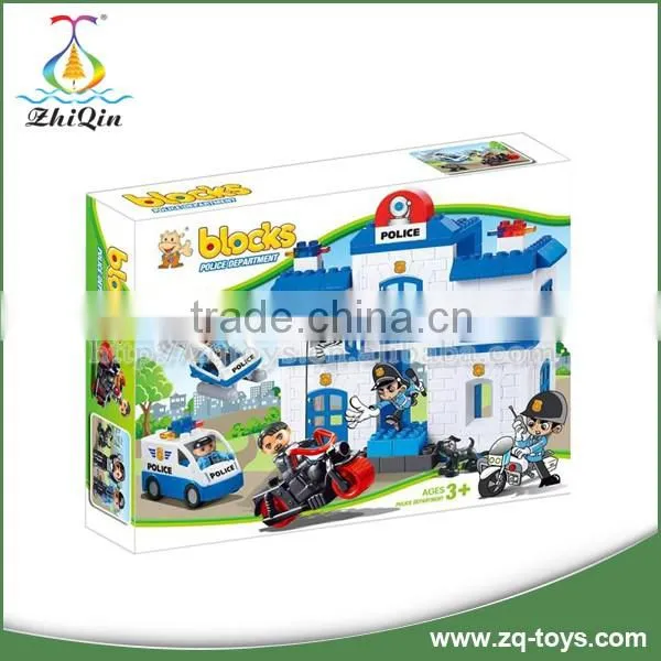 Preschool educational toys building bricks police toy set