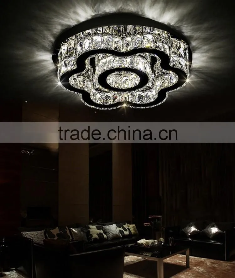 Top Quality 5730 Chip LED Crystal Chandelier Stainless Steel Modern Crystal Light
