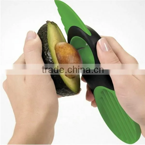 Amazon hot selling multifunctional plastic avocado cutter pitter