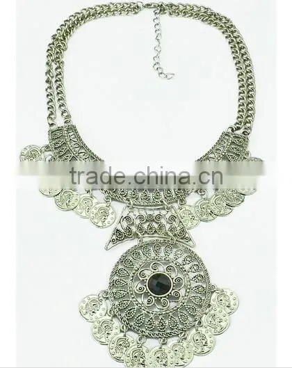 2016 Gypsy Coin Tassel Collar Bohemian Vintage exaggerate necklace