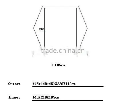 Fiberglass Pole Material and Double Layers camping tent