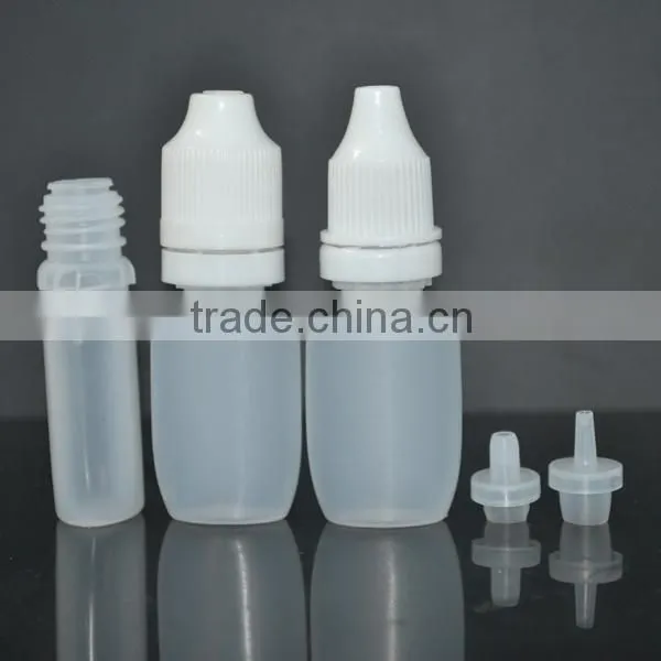 Hot sale new design 10ml 15ml 30ml flat pe bottle with child&tamper proof cap
