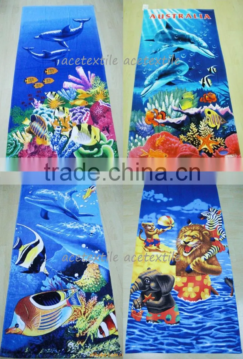 2016 wholesale cheaper purple pineapple printed cotton swim beach towel