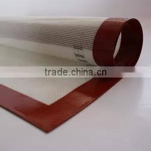 Silicone rubber coated fiberglass baking mat