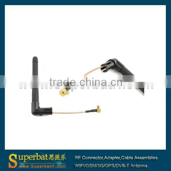 2.4GHz 3dBi WIFI antenna with extended cable MCX male 2.4 ghz wifi booster antenna