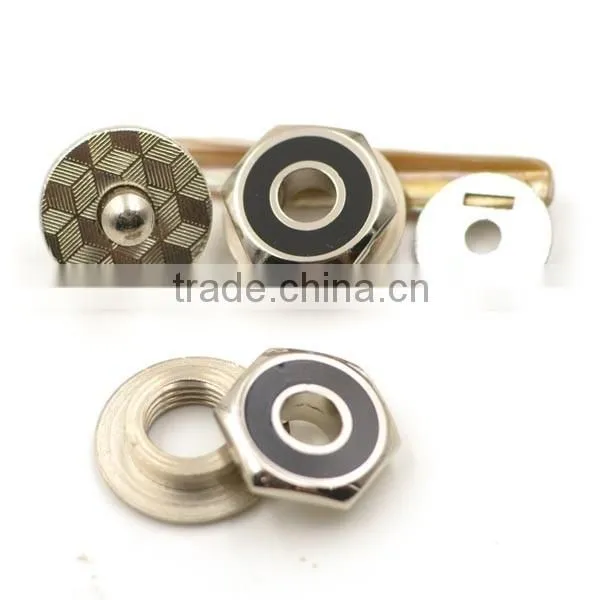 hexagonal metal zinc alloy magnetic button for bag