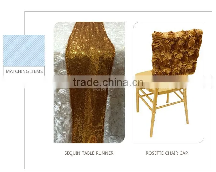 132" Round Table Cloth Wedding Rosette Table Cloth