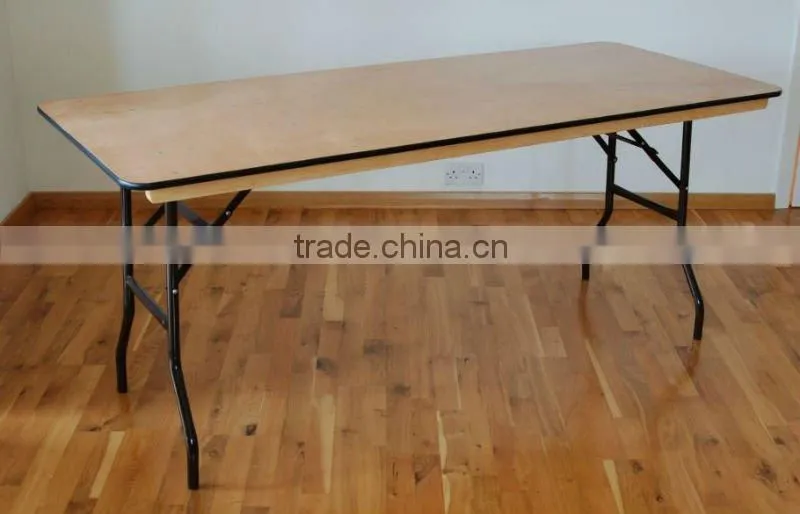 Rectangle wooden banquet Folding Table Wholesale