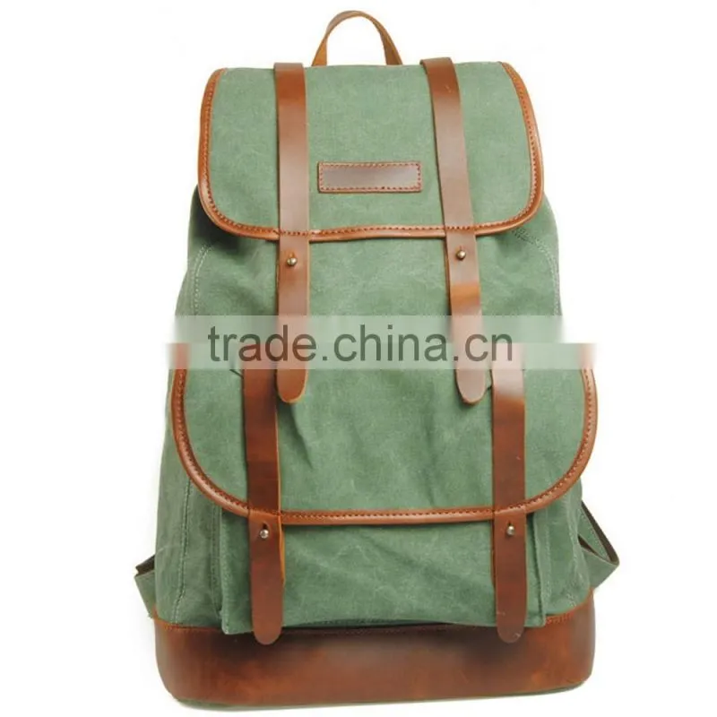 New stylish backpack vintage canvas school backpack hiking backpack
