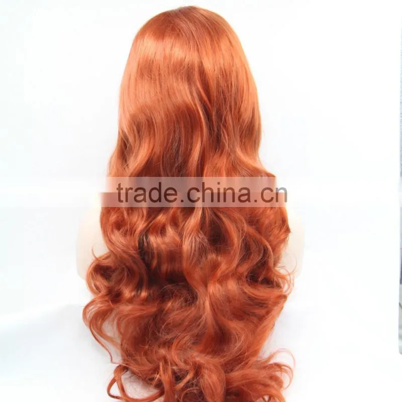 Cheap Extra Long Wine Red Synthetic Lace Front Wig Heat Resistant Wavy Burgundy Red Wig Natural Wig