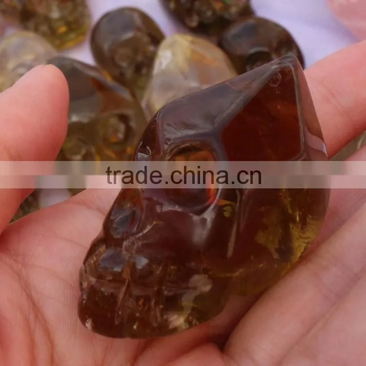 Nature Crystal skull wholesale citrine crystal skull