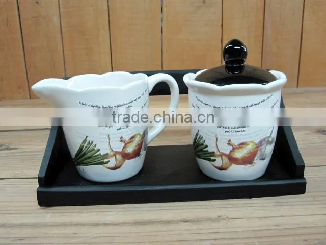 flower shape 3tier ceramic cake stand with metal stand