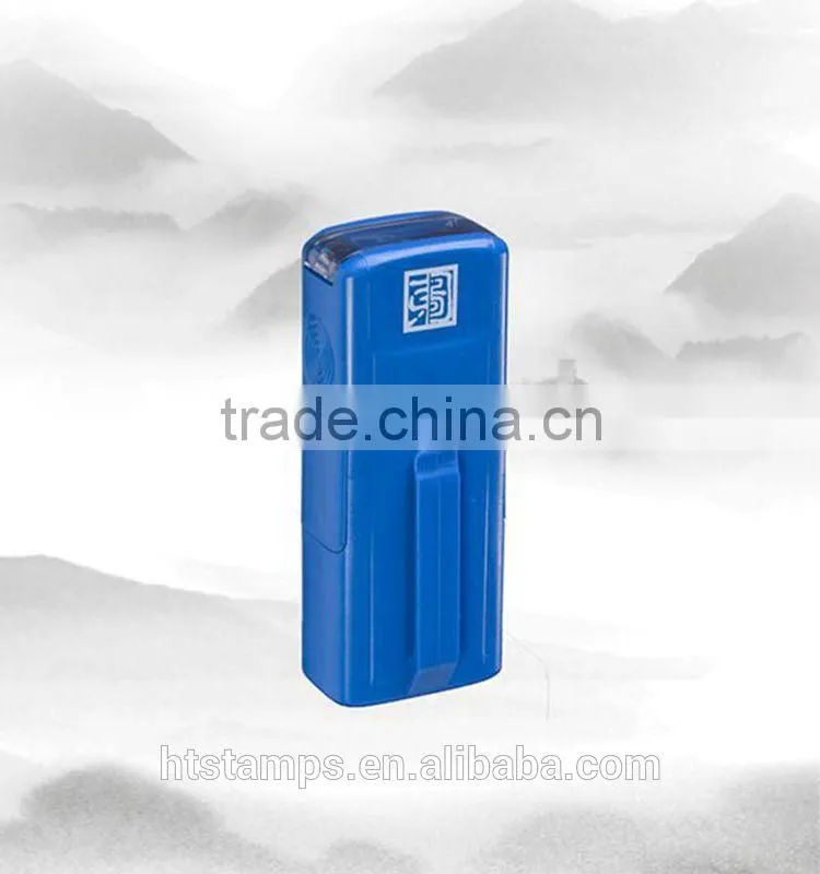 Free sample Square 15x6mm Factory HongTu Self inking stamp office use rubber gift stamp