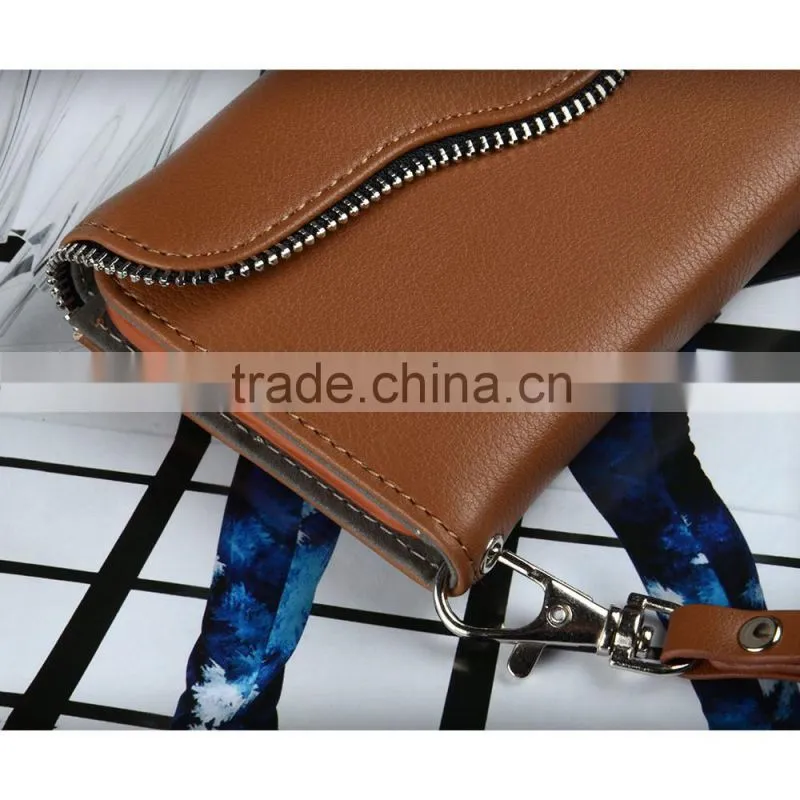 C&T Detachable Strap PU Leather Wallet Handbeg Protective Smartphone Shell for IPhone SE