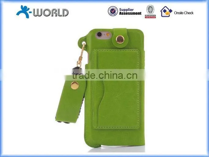 Muilt-function Ultrathin Leather Full Window Case for iPhone 6S with Card Slot and Stand