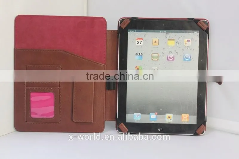 Genuine leather business brief leather case 10 inch universal stand leather case