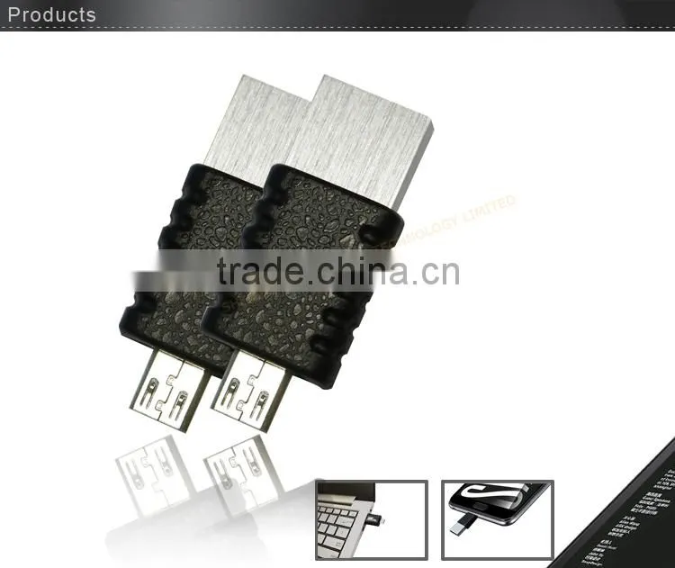 Portable otg usb flash drive for andriod and ios smart phone usb disk
