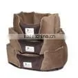 Portable leopard print pet house cat dog bed