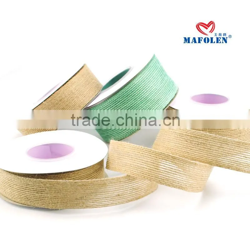 Promotional wired burlap ribbon
