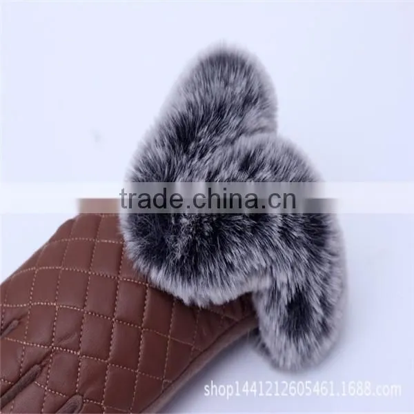 Spring Fashion PU Leather Glove in Any Color With Factory Price