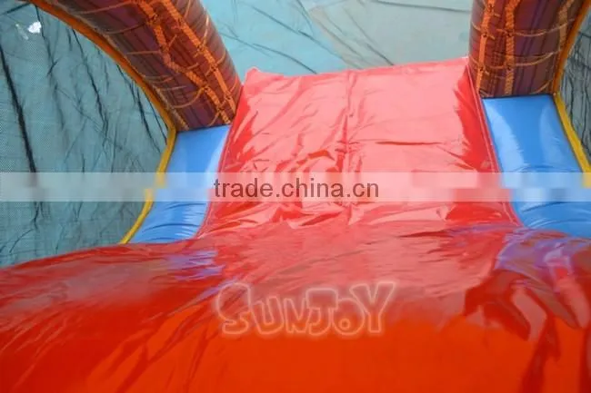 CE New Pirate Inflatable Obstacle Course With Climbing Wall / Outdoor Jumping Slide