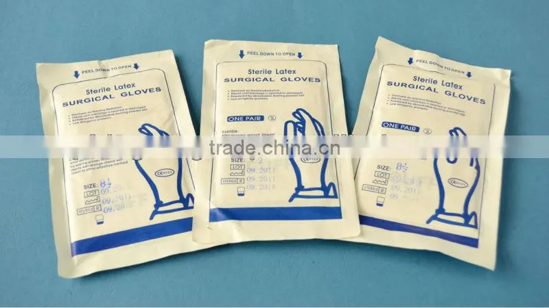 Sterile Latex Surgical Gloves Hospital Dental Medical Operation Best Sale 2014