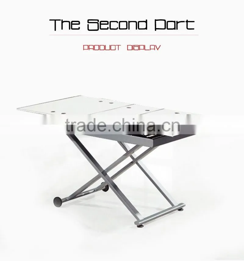 Extension Glass Dining Table With Folding Design